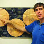 Frank Daniels has a map of the planet Mars hanging behind his desk in his office at Great Basin College. He got the poster from a National Geographic