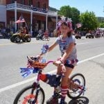 Jackie Soncini won first place for the best decorated bicycle.